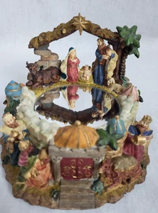 Belén Musical Miniatura Navidad Escena Pesebre Vacaciones Jesús Cuerda - Imagen 1 de 7