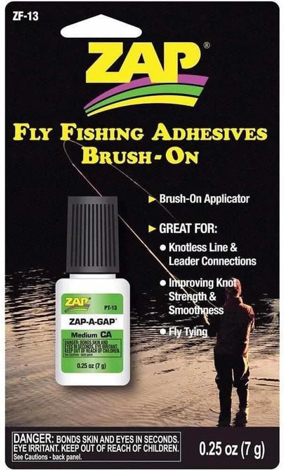 ZAP Fly Fishing Adhesives Zap-A-Gap Medium Brush-On Glue 7g ZAP ZF-13 - Image 1 of 1