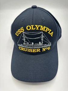 The Corps USS Olympia Cruiser N 6 Logo Blue Baseball Cap Hat One Size - Picture 1 of 6