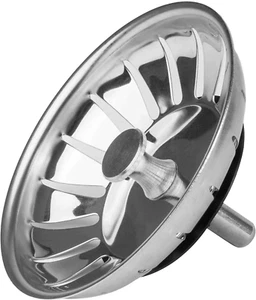 Andrew James Stainless Steel Sink Strainer Plug for Food Waste, 83Mm Diameter Dr - Picture 1 of 9