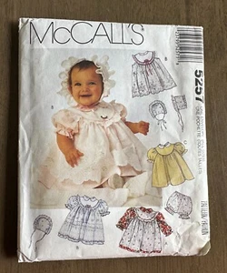 Vestido Delantal Vintage McCalls 5257 Patrón de Costura Bebé Niña Panty Gorro UC FF - Imagen 1 de 2