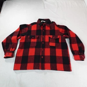 Chaqueta Camisa Woolrich Shacket Para Hombres Extra Grande Roja Búfalo Cuadros De Colección Años 60 - Imagen 1 de 14