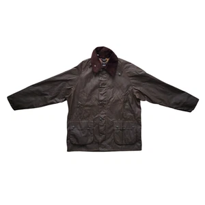 Barbour Classic Bedale Waxed Jacket in Olive Men's Size 42 - Picture 1 of 10