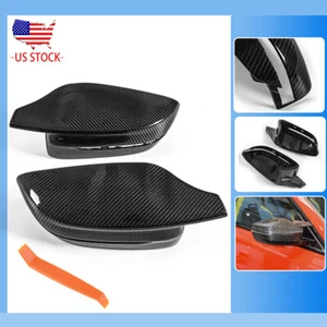 FOR 23-24 BMW G20 G42 G26 M240i M340i REAL CARBON FIBER ADD ON SIDE MIRROR COVER - Picture 1 of 14