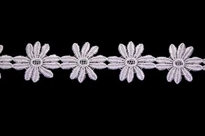 2" White Daisy Flowers Floral Guipure Cuttable Venice Lace Trim By Yard - Picture 1 of 1