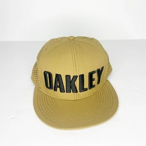 Oakley Trucker Cap Snapback Hat Tan One Size Adjustable Mesh - Picture 1 of 5