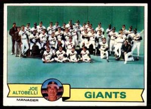 1979 Topps San Francisco Giants - Joe Altobelli Baseball Cards #356