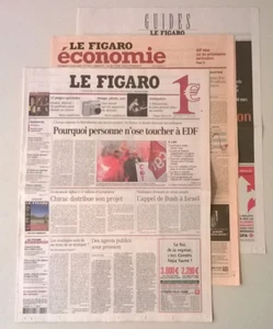 LE FIGARO Nr. 17 915 vom 15.03.2002 - Bushs Aufruf nach Israel / William Vance / F1 Jaguar - Bild 1 von 17