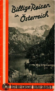 Österreich, 1930er, Vintage Reiseführer / Werbebroschüre - Eisenbahnkarte - Bild 1 von 8