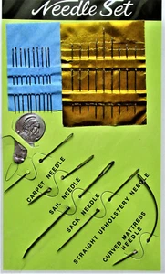 27 tgl. Nähnadel-Set  Polsternadel Tuchnadel Stopfnadel Teppichnadel Sacknadel  - Bild 1 von 2