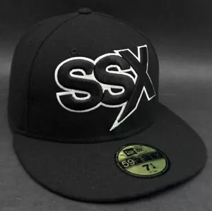 RARO! EA Sports SSX New Era 59Fifty Sombrero Ajustado NEGRO Talla 7 1/4 Snowboard NUEVO - Imagen 1 de 10
