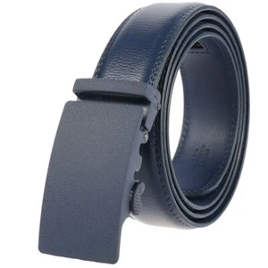 Cinturón de cuero para hombre de ocio hebilla automática correa de cintura correa de trinquete regalo jeans - Imagen 1 de 6
