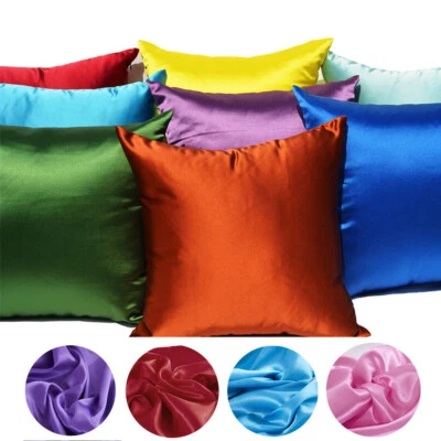 18 "Einfache Satin -Seidenfarbe Farbwurst Basis De Cushion De Size / - Image 1 of 4