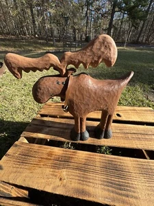 Vintage Handcrafted Moose Figurine by Rodney W. Leeseberg - Picture 1 of 6