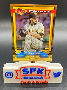 2021 Topps Finest Flashbacks DINELSON LAMET GOLD REFRACTOR 26/50 PADRES #76 - Picture 1 of 2