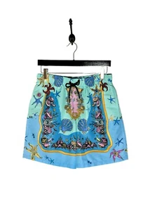 Versace Blue Trésor De La Mer Print Swim Trunks - Sz 3 - XS - Picture 1 of 10