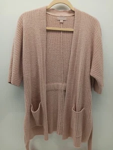 Cárdigan Barefoot Dreams Cozychic Lite Manga Corta Mujer XXS/XS Rosa Salmón - Imagen 1 de 20