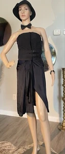 Auth Fall 2008 Runway BALENCIAGA Black Corset Dress SZ 36 - Picture 1 of 22