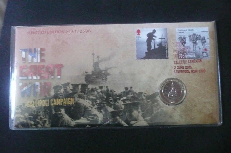 AUSTRALIA 2015 GRAN GUERRA ESCASA EDICIÓN LIMITADA PNC MONEDA FDC 2187/2500 Foto 1 de 1
