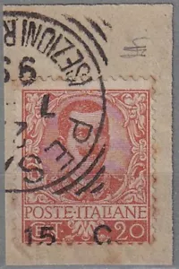 1905 REGNO NR.79cb VARIETA MOLTO SPOST IN BASSO E A SX USATO RR FIRMA L.GAZZI - Bild 1 von 1