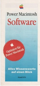 ITHistory (1994) APPLE Brochure: Power Macintosh Soft "Optimiert Fur (German OF - Picture 1 of 1