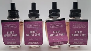 Bath & Body Works Berry Waffle Cone Wallflower Bulbs 4PC Set NEW - Picture 1 of 2