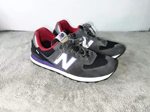 New Balance 574 "RAPTORS" Grey Black Purple ML574UC2 Men's Sz 9 - Picture 1 of 16