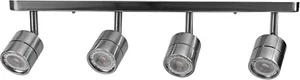 4-Light LED Track Lighting Kit w/ Dimmable LED Bulbs Brushed Nickle 28Watts NEW - Picture 1 of 4