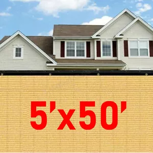 5ft x 50ft Windscreen Fence Privacy Screen Cover Fabric Shade Tarp 170 GSM - Picture 1 of 7
