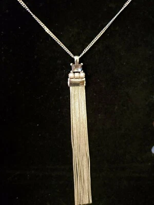 Collar 16Nl The Limited Tono Plata Borla Colgante Eslabón Cadena 30" Foto 1 de 2