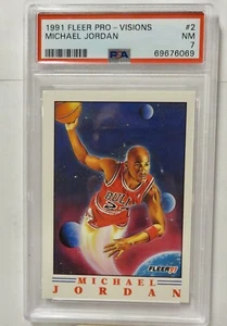Fleer ProVisions 1991: Michael Jordan #2 casi nuevo PSA 7 - Imagen 1 de 2