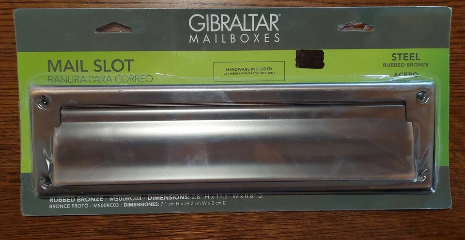 Gibraltar Industries Steel Mail Slot Rubbed Bronze Finish MS00RC03 Z12