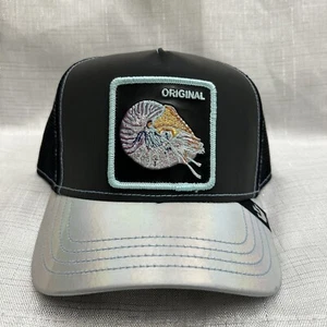 Cappello da camionista Goorin Bros. 101-1152 edizione limitata scura in pelle nero - Foto 1 di 5
