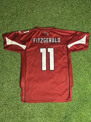 Arizona Cardinals Youth Jersey Larry Fitzgerald Reebok On Field Football XL +2 - Image 1 of 4