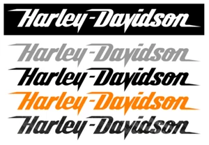 Calcomanía de vinilo Harley Script Davidson fibra de carbono ELIGE TAMAÑO Y COLOR ENVÍO GRATUITO - Imagen 1 de 16