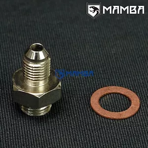3AN to 7/16"-24 GT Series Turbo Oil Feed Adapter Fitting GT25R GT28R GT30R GT35R - Imagen 1 de 3