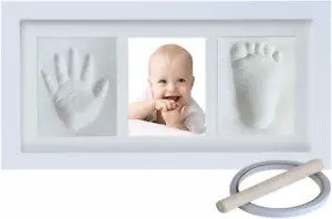 Baby Hand and Footprint Keepsake, Non-Toxic Clay Photo Frame Registry Kit - Picture 1 of 12