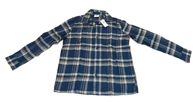 GAP Kids Boy's Flannel Blue/Green/Yellow Button Down Shirt Long Sleeve Sz 10 NWT - Image 1 of 4
