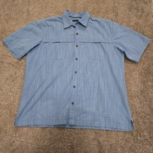 Camicia uomo Arrow con bottoni blu chiaro manica corta taglia L - Foto 1 di 5