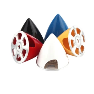 1pc 2.25inch 57mm Aluminum Blackplate Hollow Plastic Propeller Spinner - Picture 1 of 22