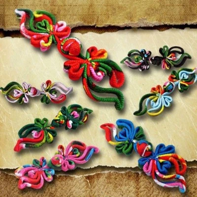 3 Pairs Ethnic Chinese Frog Fasteners Closure Button Knots Craft Vintage Retro - Image 1 of 4