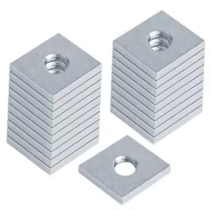 20 Pcs 1/2"-13 Tapped Hole Square Strut Washer Plate, Flat Plate Fitting for 1 - Picture 1 of 5