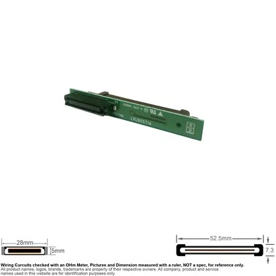 Adapter Drive IDE Slim CD JAE 50 Pin Receptacle IBM I Module 80 Male LMJB0571A - Image 1 of 3