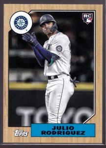 Julio Rodriguez Mariners Rookie 2022 Topps Mini 1987 Topps Insert 78B-38 SP RC