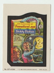Wacky Packages 1980 Topps Sticker #227 Fanatical Sickly Fiction - Foto 1 di 2