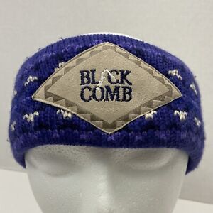 BlackComb Whistler Vintage Purple Headband Ear Warmer Ski Winter 100% Wool