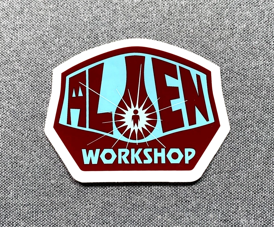 ALIEN WORKSHOP SKATEBOARDS Alien WorkShop OG Logo Skateboard Sticker 3.2" blue/marron Authentic AWS2