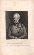 1858 BRITISH EMPIRE INDIA PRINT ~ MAJOR Gen Sir HENRY HAVELOCK KCB ~ PORTRAIT