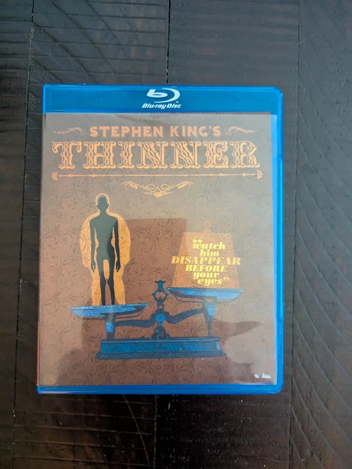 Thinner - Stephen King BLU-RAY Out of Print RARE 1996 Horror Cult Classic OOP Foto 1 de 1