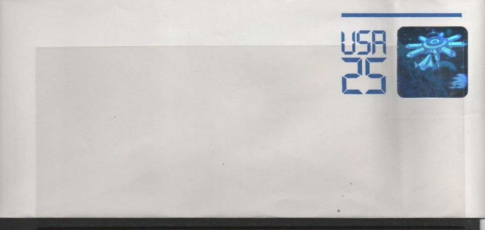 U.S. 1989 Space Station Holigram stand. letter envelope Scott #U617 - Image 1 of 1